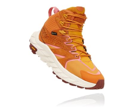 Hoka One One Anacapa Mid GORE-TEX Dama - Bocanci Munte Portocalii / Aurii Galbeni | RO-EZ6EhfM